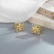 Gold Street Simplicity Letter Rhinestone Earrings