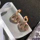 Gold Street Letter Rhinestone Earrings