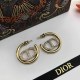 Gold Street Letter Patchwork Rhinestone Earrings