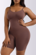 Brown Sexy Solid Patchwork Sharpwear
