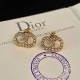 Gold Simplicity Letter Rhinestone Earrings
