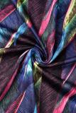 Black Casual Print Patchwork Metal Accessories Decoration Backless Spaghetti Strap One Step Skirt Dresses