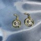 Gold Street Celebrities Letter Rhinestone Earrings