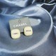 Beige Sweet Letter Patchwork Earrings