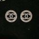 Gold Street Letter Rhinestone Earrings