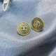 Gold Vintage Letter Patchwork Earrings