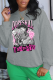 Grey Casual Daily Print Patchwork O Neck Tops