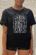 Black Casual Daily Print Letter O Neck T-Shirts