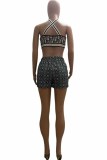 Grey Street Print Letter Straight Bottoms