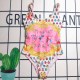 Pink Sexy Print Backless Letter Swimwears