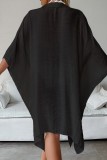 Lake Green Sexy Casual Solid Cardigan Swimwears Cover Up