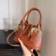 Brown Street Simplicity Letter Patchwork Zipper Bags