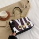 Black And White Street Figure Print Chains Bags