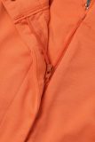 Red Casual Vacation Print Slit Fold Contrast Mandarin Collar Long Sleeve Two Pieces
