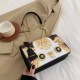 Yellow White Street Figure Print Chains Bags