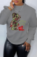 Grey Street Vintage Print Patchwork O Neck Tops