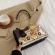 Black Street Figure Print Chains Bags