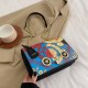 Blue Street Figure Print Chains Bags