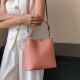 Deep Pink Street Simplicity Letter Patchwork Bags