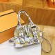 White Gold Street Letter Patchwork Bags