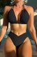 Black Sexy Solid Bandage Backless Swimwears (With Paddings)