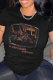 Black Street Vintage Solid Patchwork O Neck T-Shirts