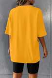 Ginger Casual Print Basic O Neck Short Sleeve Two Pieces