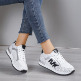 White Casual Sportswear Daily Patchwork Printing Round Comfortable Out Door Sport Shoes
