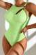 Light Green Sexy Solid Hollowed Out Patchwork Swimwears (With Paddings)