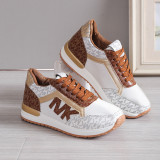 Brown Casual Sportswear Daily Patchwork Printing Round Comfortable Out Door Sport Shoes