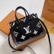 Black Street Elegant Letter Patchwork Bags