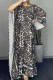 Leopard Print Casual Print Letter O Neck Printed Dress Dresses