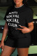 Black Casual Letter Print Basic O Neck Short Sleeve Two Pieces