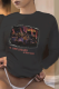 Black Street Vintage Print Patchwork O Neck Tops