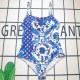 Blue Sexy Print Patchwork Letter Swimwears