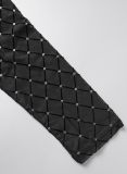 Black Sexy Solid Patchwork See-through Sequins O Neck Long Sleeve Two Pieces