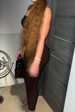 Green Sexy Casual Solid Backless Spaghetti Strap Sleeveless Two Pieces