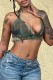 Camouflage Sexy Camouflage Print Bandage Backless Halter Tops