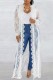 White Casual Solid Cardigan Outerwear