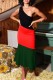 Red Sexy Casual Patchwork Backless Contrast Oblique Collar Sleeveless Dress Dresses