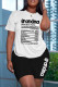 White Casual Letter Print Basic O Neck Short Sleeve Two Pieces