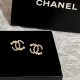 Gold Simplicity Letter Pearl Earrings