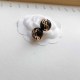 Black Gold Vintage Letter Patchwork Earrings