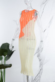 Green Elegant Color Lump See-through Contrast Swimwears Cover Up