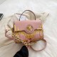Pink Street Figure Letter Patchwork Bags