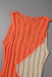 Green Elegant Color Lump See-through Contrast Swimwears Cover Up