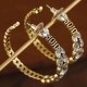 Gold Street Letter Patchwork Earrings