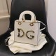 White Simplicity Letter Patchwork Bags