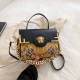 Black Street Figure Letter Patchwork Bags