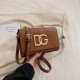 Light Brown Street Simplicity Letter Patchwork Bags